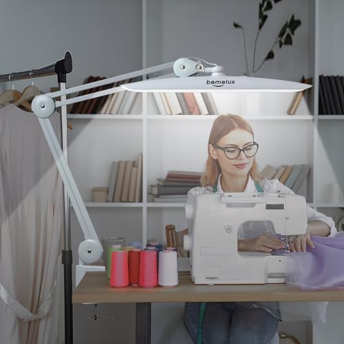 20-Inch LED Desk Lamp with Clamp - 24W, 2200 Lumens, White - Non-CCT, Non-Protective