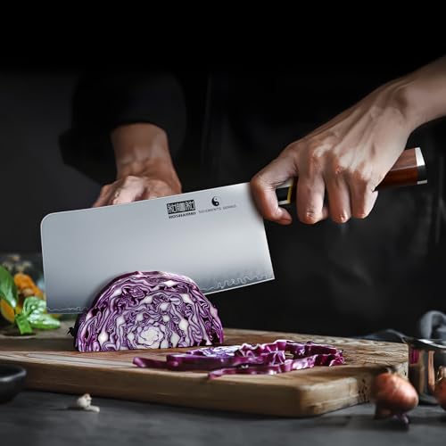 7-Inch Japanese Meat & Vegetable Cleaver Knife - Sharp Kitchen Chopping Tool