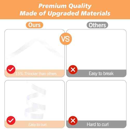 White Curling Ribbon, 500 Yard Christmas Curling Ribbons for Gift Wrapping, Balloon String for Balloons Curly Ribbon, Gift Bow Ribbons for Baby Shower, Florist Flower Party Decorations