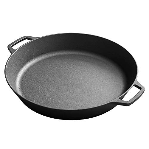 Pre-Seasoned 17-Inch Cast Iron Skillet with Dual Handles for Outdoor Cooking