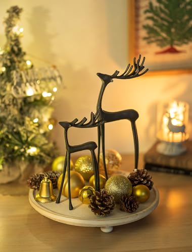 Sziqiqi Black Reindeer Christmas Decoration Set - Reindeer Figurines for Home Decor