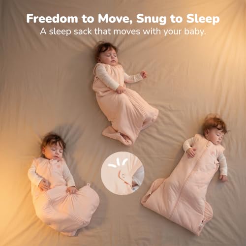 Pink Baby Sleep Sack 0-6 Months 1.5 TOG Wearable Blanket - Momcozy