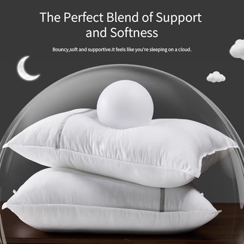 Queen Size Set of 4 Cooling Hotel Pillows - Medium Firm, Down Alternative, 20 x 28 Inches - Variation of THIS listing