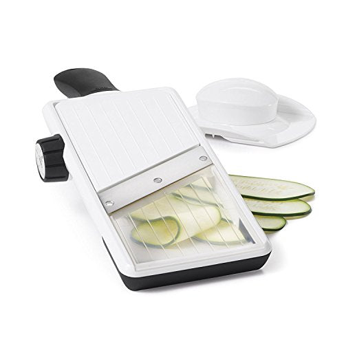 Adjustable Handheld Mandoline Slicer - Large Food Prep Tool with Safety Guard