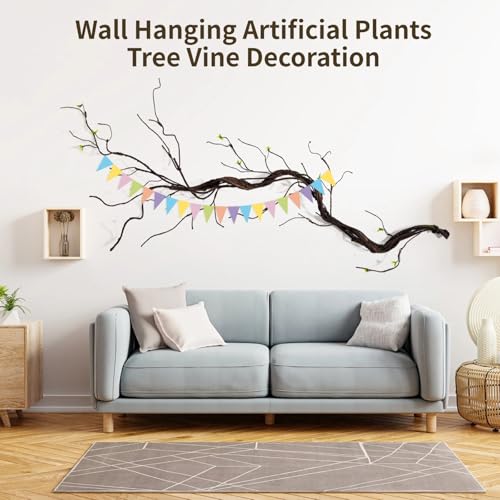 Artificial Tree Branches Wall Decor 67 Inch Rattan Vine for Home & Garden
