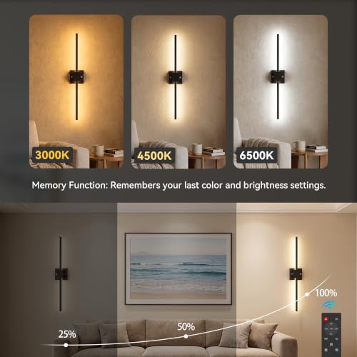 Torchlet Wireless Wall Sconces Set of 2 with 8000mAh Battery, Motion Sensor & Adjustable Arms