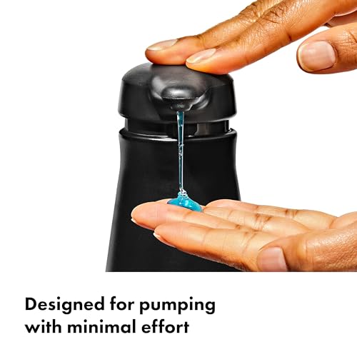 Stainless Steel Soap Dispenser - Matte Black, One-Handed Pump, Nonslip Base - Variation of THIS listing Black