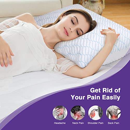 King Size Cooling Shredded Memory Foam Pillow Set - 4 Pack