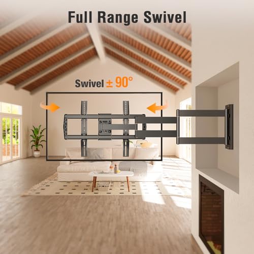 ELIVED 30-Inch Long Arm Full Motion TV Wall Mount for 42-75 Inch Screens, Swivel & Tilt, Corner Compatible