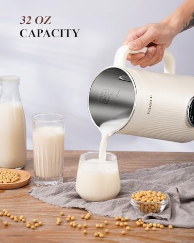 KIDISLE 8-in-1 Nut Milk Maker Machine - Cream Self-Cleaning 32oz