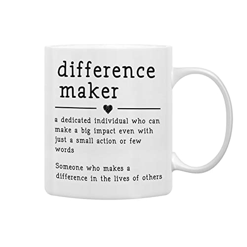 QASHWEY Difference Maker Definition Coffee Mugs - Mentor & Teacher