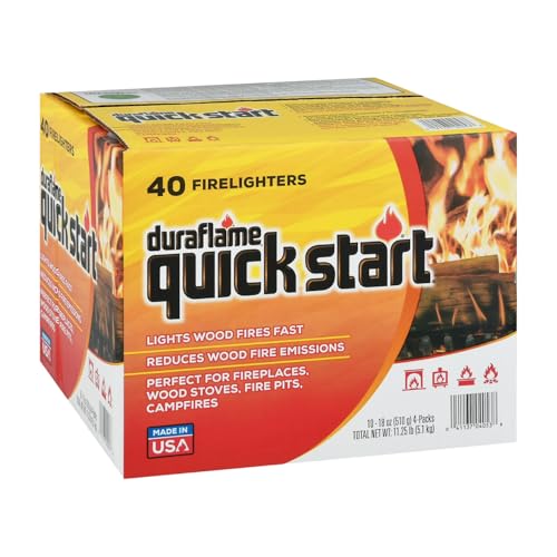 Duraflame Quick Start Firelighters - 1 Pack, 40 Count Fire Starting Blocks