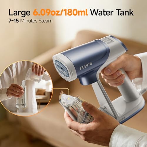 FEPPO Iron Vacuum Steamer for Clothes,Handheld Garment with Suction
