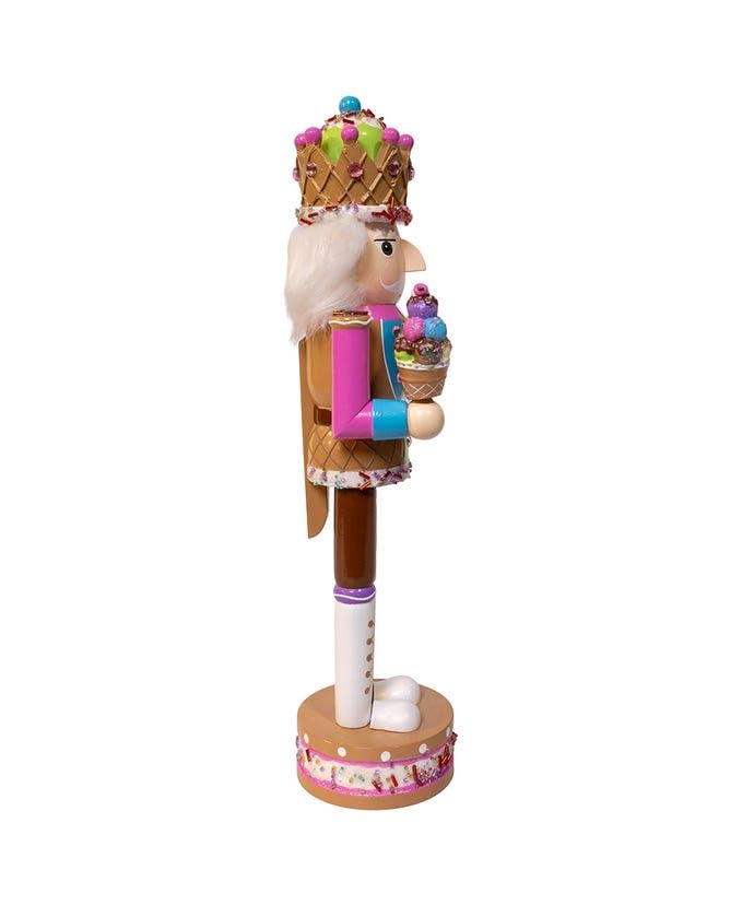 Candy Themed Nutcracker Figurine - 15 inch Wood Holiday Decor