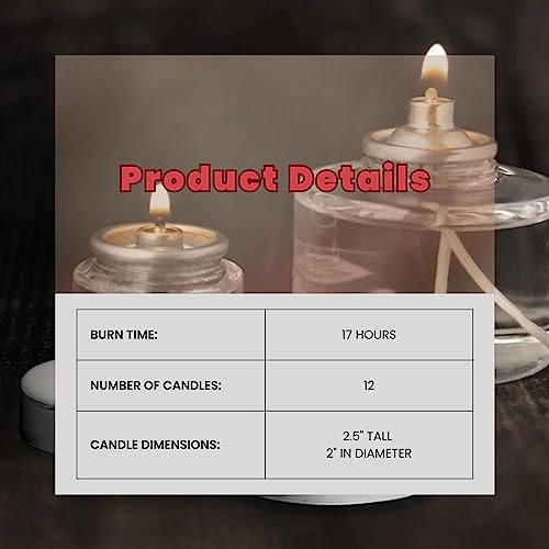 Hollowick Disposable Liquid Candles 8 Hour Burn Time - 90 Pieces for Restaurant & Wedding Table Lighting