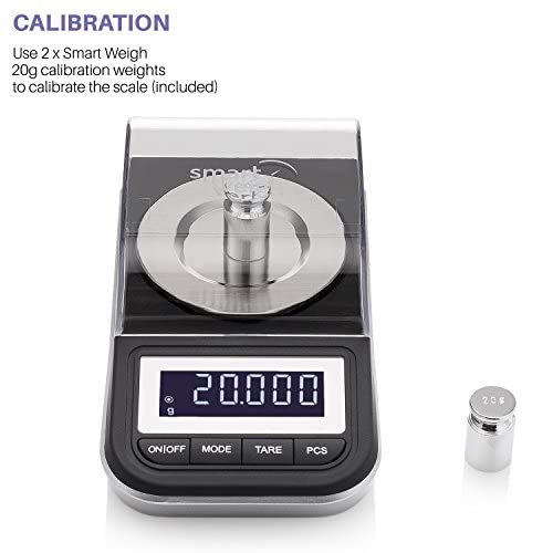 Smart Weigh GEM 50 Milligram Powder Scale 50g x 0.001g for Gold, Reloading, Weed