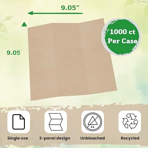 Brown Unbleached Z-Fold Paper Towels – 1000ct | Commercial Multifold