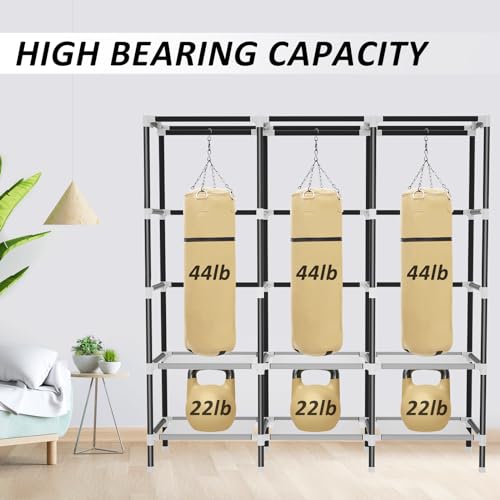 LOKEME Black Portable Wardrobe Closet Steel Pipe 19mm, 70.6in Storage
