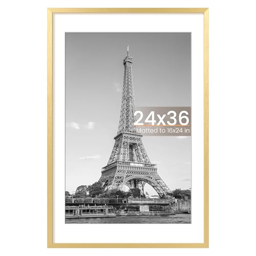 Upsimples Gold 24x36 Poster Frame Wall Decor Picture Frame, 1 Pack