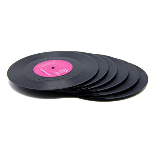 DuoMuo Coaster Vinyl Record Disk Coasters for Drinks - Tabletop