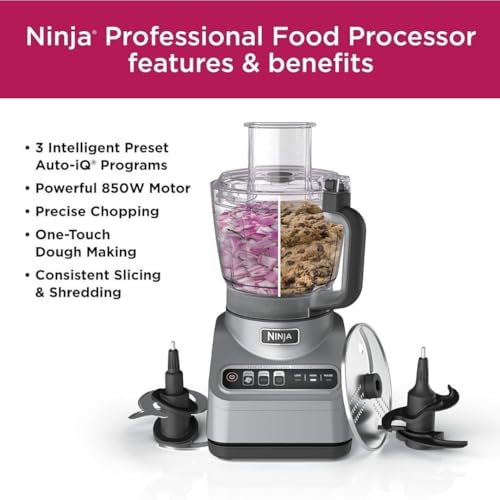 Ninja Professional Food Processor with 9-Cup Capacity & Auto-iQ Presets