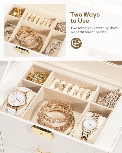 Homde Large Jewelry Box for Women: 5-Layer Organizer with Lock Dresser