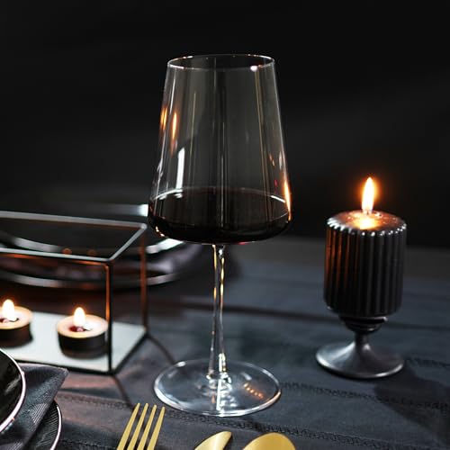 Stölzle Lausitz Power Set of 4 Red Wine Glasses 17.5 oz - Premium Angular Design