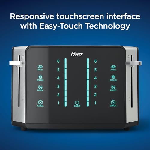 Oster 4-Slice Touch Screen Stainless Steel Digital Toaster - 6 Shade Settings
