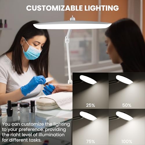 Gelpal 3000 Lumens Adjustable LED Desk Lamp with Clamp - White