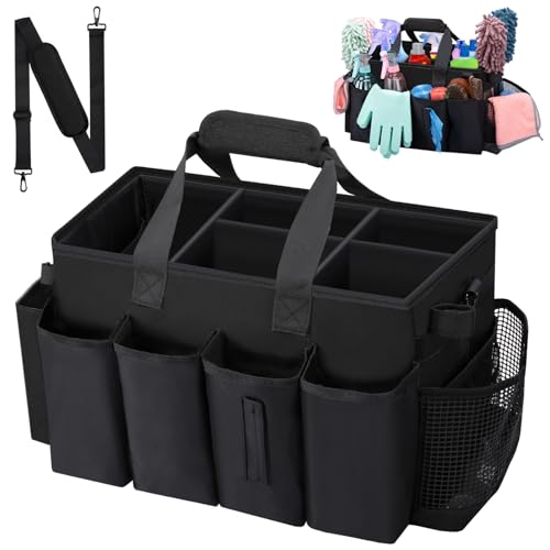 Wigojoy Large Cleaning Caddy Bag for Housekeepers - Black