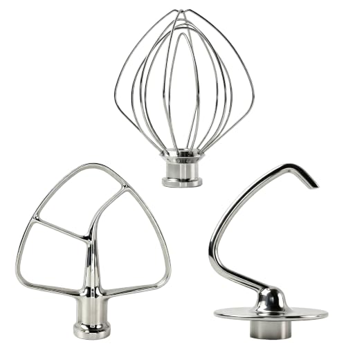 3-Piece Stainless Steel Stand Mixer Attachments Set for KitchenAid