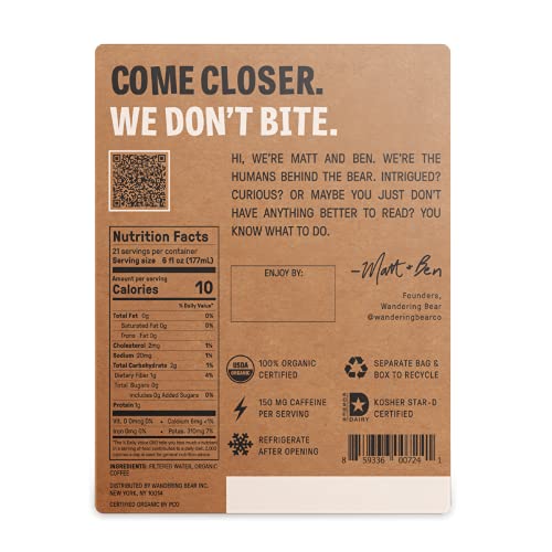 Organic Cold Brew Coffee On Tap - Straight Black, 128 Fl Oz - Original Variation