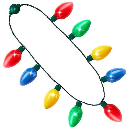 JOYIN 9-Bulb LED Light Up Christmas Necklace – 6 Modes, Variation 1