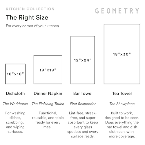 GEOMETRY Kitchen Dish Cloths - Spring & Summer Collection - Premium Dishcloths with Geoweave - Absorbent & Fast Drying Kitchen Towels - Blue Garden Wings, 10" x 10" - 3-Pack