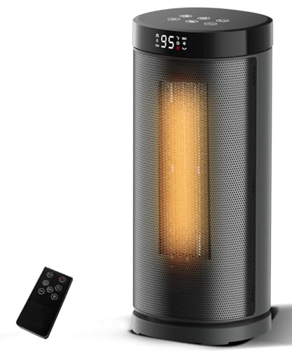 Portable Space Heater with Oscillation & Digital Thermostat - 1500W Indoor Heating