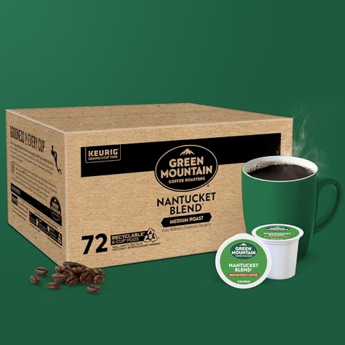 Green Mountain Coffee Roasters Nantucket Blend K-Cup Pods - 72 Count, Medium Roast, Single-Serve Coffee