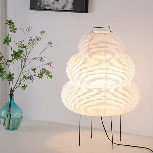CMHSYTKE Noguchi Style Akari Floor Lamp 15.8x26in Rice Paper Lantern for Cozy Home Decor