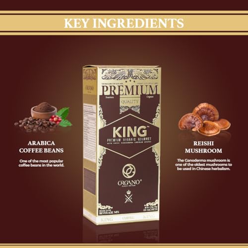 ORGANO King of Coffee Classic Roast - Organic Ganoderma Lucidum, 25 Sachets