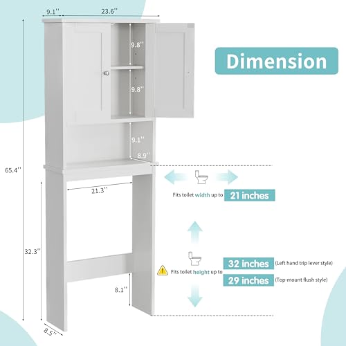 Shintenchi Over the Toilet Storage Cabinet, Bathroom Shelf Organizer