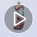 Christmas Cowboy Boot Glass Ornament - Old World Handcrafted Holiday Decor