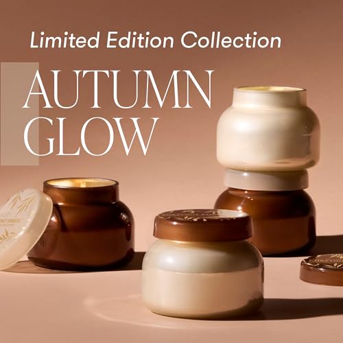 Capri Blue Autumn Glow Fall Candle - Soy Wax Blend Luxury Fragrance, Tropical Fruits & Sugared Citrus, 19 Oz