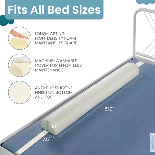 Toddler Bed Bumper Guard - Classic 53" Foam Bed Rail for Twin, Full, Queen & King Beds