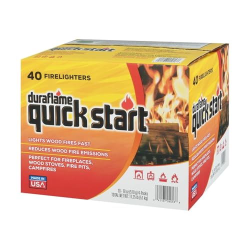 Duraflame Quick Start Firelighters - 1 Pack, 40 Count Fire Starting Blocks