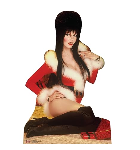 Cardboard People Elvira Christmas Sitting Cardboard Cutout - 48 Inch Holiday Decor