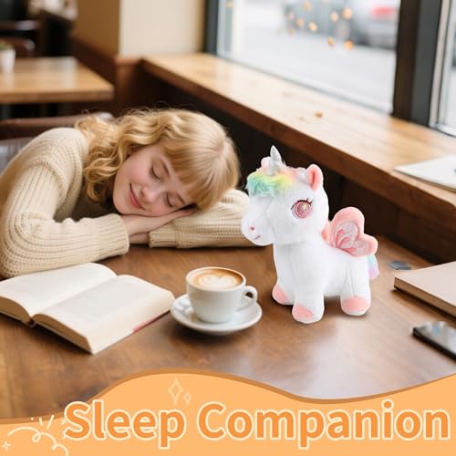 Plush Unicorn Stuffed Animal, Pink Unicorn Plush Toys for Girls Girlfriend Lovers, 11.8 Inches Smooth Plushies Hugging Pillow, Cute Pony Stuffed Animal Cuddle Toy Gift for Birthday Valentine Christmas