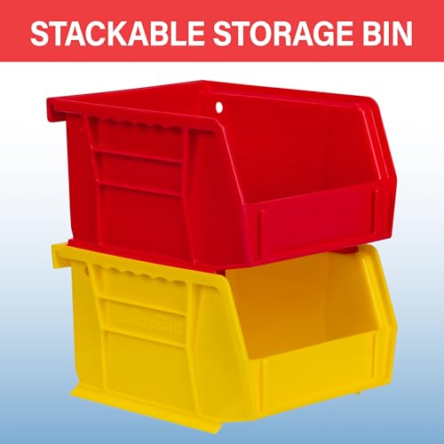 Akro-Mils Black 24-Pack 5x4x3-Inch Plastic Stackable Storage Bins
