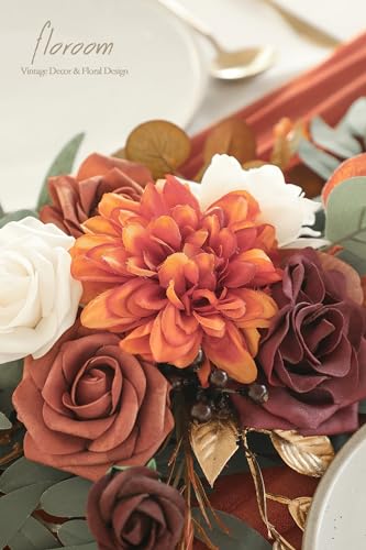 Floroom Sunset Terracotta 6ft Artificial Eucalyptus Garland for Wedding & Home Decor