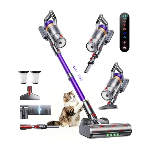 Cordless Stick Vacuum Cleaner with Auto Mode, 55KPa Suction, 70-Minute Runtime