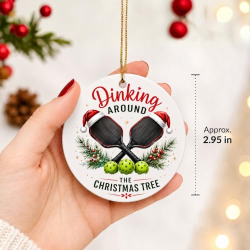 Pickleball Christmas Ornament, Funny Tree Ornaments Decoration
