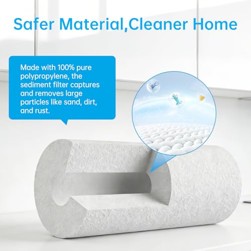 20x4.5-Inch 5-Micron Whole House Sediment Filter Cartridge - 6 Pack, Universal Fit